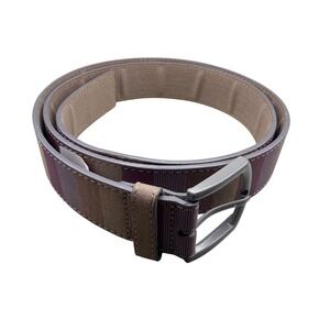 Cuater TravisMathew Mens Canvas Belt Purple Tan Striped Size 42 4MP188